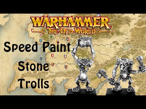 Speed Painting Warhammer The Old World : Orcs & Goblins Stone Trolls