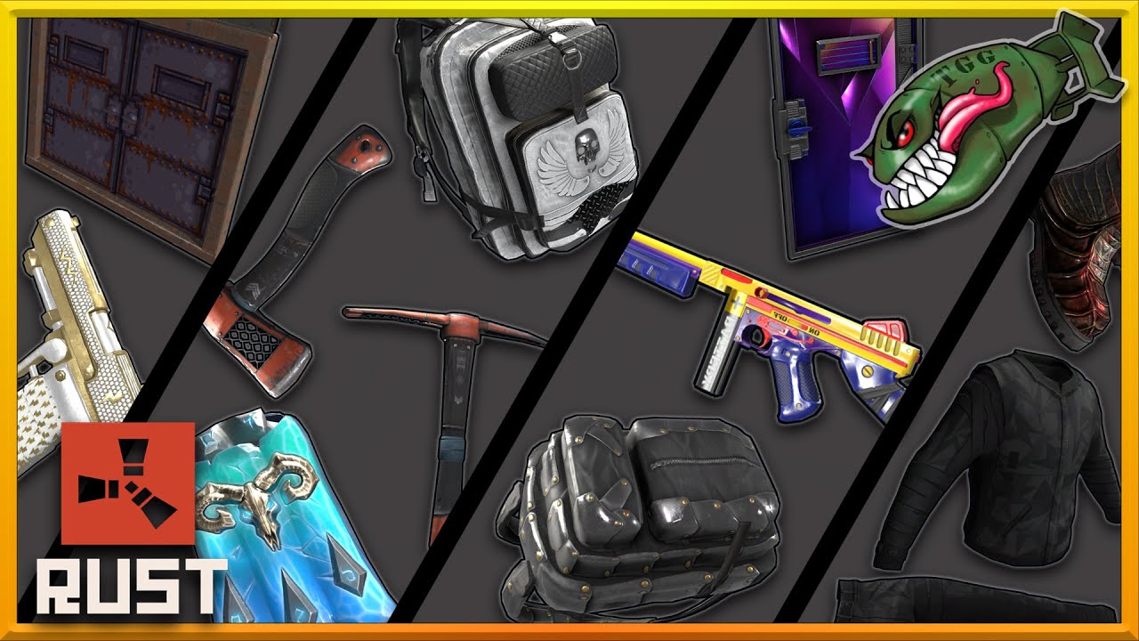 Rust Skins | Hardsuit & No Mercy Backpacks, Cargo Heli Tools, Thundergold SAP, Blackout Burlap #400
