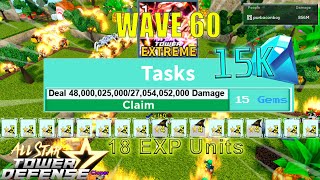 Claiming 21 Billion Damage in Gems | Wave 60 Extreme Infinite Mode | Roblox All Star Tower Defense