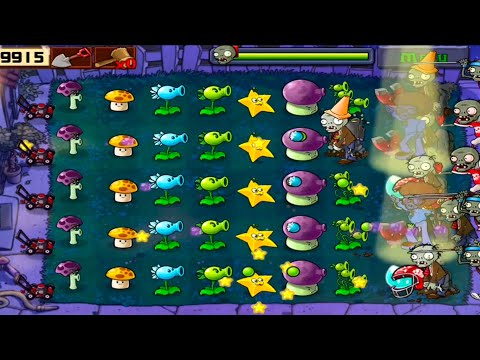 SURVIVAL || Plants Vs Zombies NIGHT 5 flags completed full gameplay.