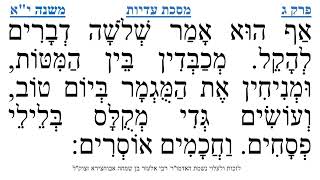 מסכת עדיות פרק ג משנה י"א