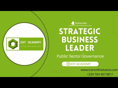 (ACCA) SBL Lesson 3 - Public Sector Governance