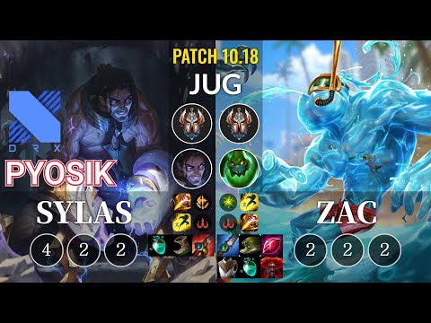 DRX Pyosik Sylas vs Zac Jungle - KR Patch 10.18