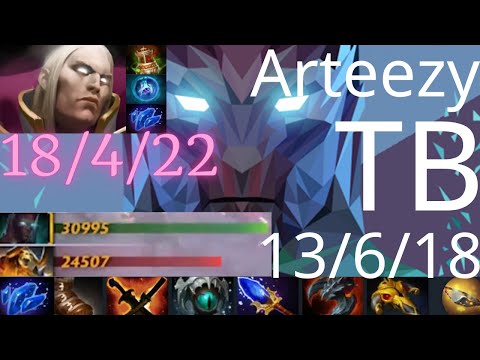 Arteezy Terrorblade vs Tinker, Doom, Clinkz - 2nd item: 21 mins Skadi - dota2