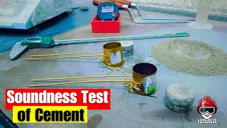 Soundness test of cement by le chatelier method