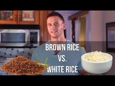 Brown rice and white rice comparison