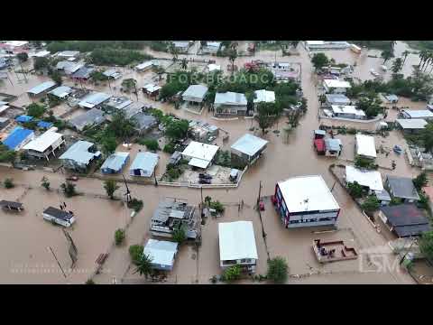09-19-2022 Salinas, PR - Neighborhoods Completely Flooded - Hurrricane Fiona Drone