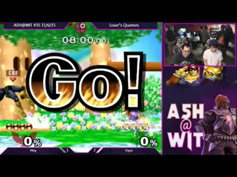 Moy (Falcon) vs Tryce (Fox) - ASH@WIT #35 Melee Loser's Quarters