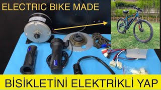 ELEKTRİKLİ BİSİKLET DÖNÜŞÜM KİTİ BAĞLANTISI, BİSİKLETİNİ ELEKTRİKLİYE ÇEVİR