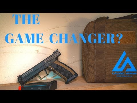 LAUGO ARMS ALIEN PISTOL - FIRST REVIEW AND UNBOXING -  SLOW MOTION - ALIEN vs CZ Shadow 2 vs 1911