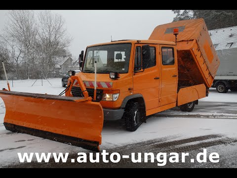 Mercedes 614 D Vario Winterdienst Schneeschild Sperre Kipper DOKA Plane °961 www.auto-ungar.de