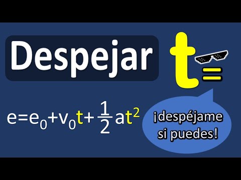 DESPEJAR EL TIEMPO EN LA FÓRMULA