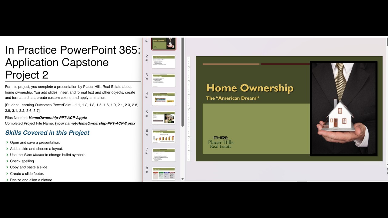 In Practice PowerPoint 365: Application Capstone Project 2 Level 2: PowerPoint Yellow Belt