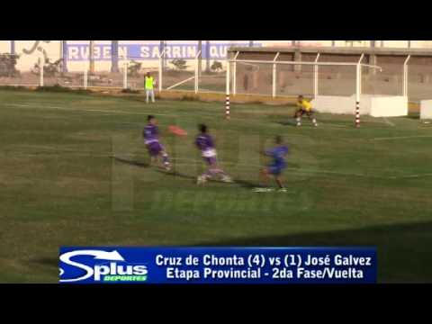 CRUZ DE CHONTA (4) vs (1) JOSÉ GALVEZ - ETAPA PROVINCIAL 2DA FASE VUELTA 2014