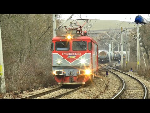 🚊 060-ED 474 082-1 & Marfar CFR MARFĂ Freight Train in Gara Boju Train Station - 14 December 2021