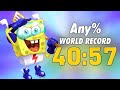 Any World Record 40 57 SpongeBob SquarePants Battle For Bikini Bottom Speedrun First 40 XX