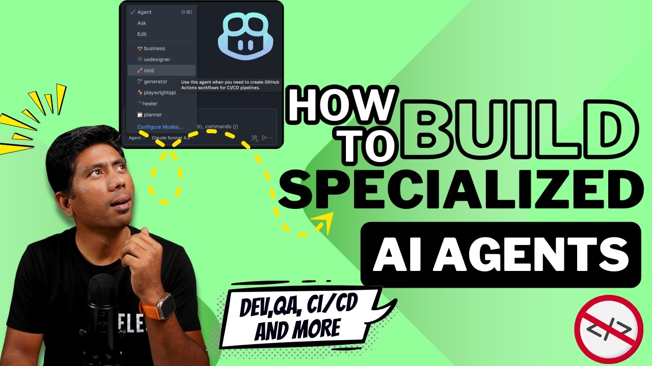 Create Custom AI Agents in GitHub Copilot for QA,DEV & CI/CD 🤖