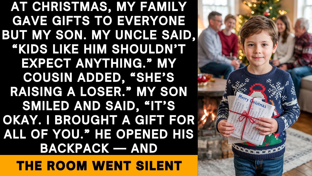 They Skipped My Son’s Christmas Gift — Then He Gave One That Ended the Party.