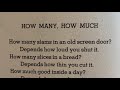 How Many How Much by Shel Silverstein