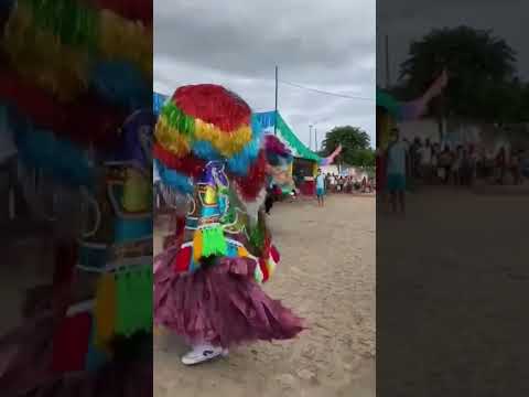 Caboclo Guilherme chegada na sede domingo de carnaval Maracatu Cambinda Estrela Itaquitinga/PE