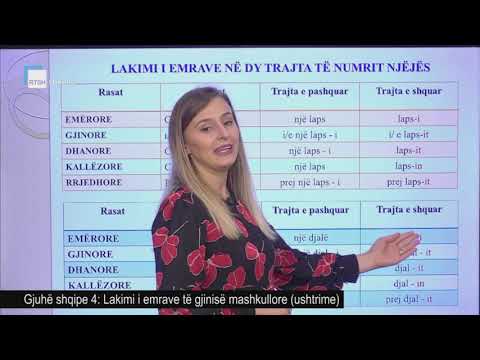 Gjuhë shqipe 4 - Lakimi i emrave të gjinisë mashkullore (ushtrime)