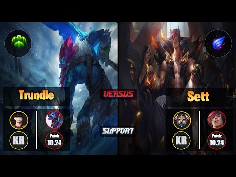 Irove TRUNDLE (Support) [Guardian] VS SETT - Challenger KR Patch 10.24