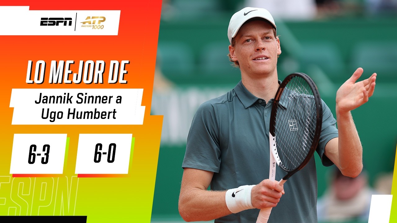 SIN PROBLEMAS: SINNER DEMOSTRÓ SU PODERÍO FRENTE A HUMBERT EN EL M1000 DE MONTECARLO | RESUMEN