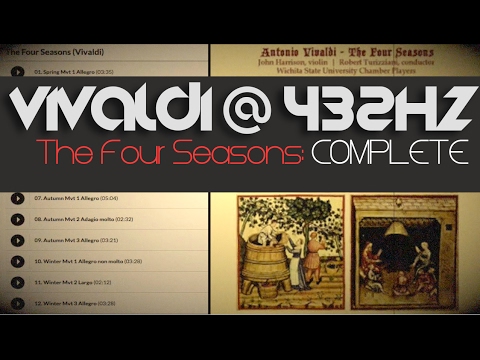 FOUR SEASONS   ☯ BEST COMPLETE VIVALDI 432Hz ☯ [Classical Music @ 432Hz ]