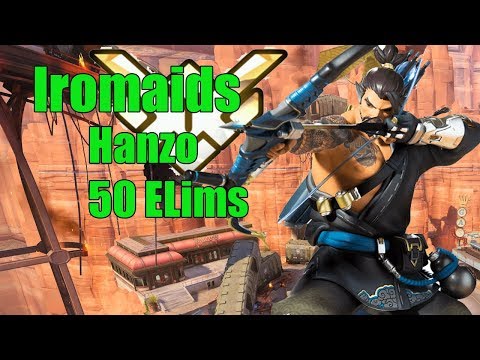 Hanzo Gameplay - Ironaids Insane Hanzo 50 Elims - Pro Overwatch Season 15