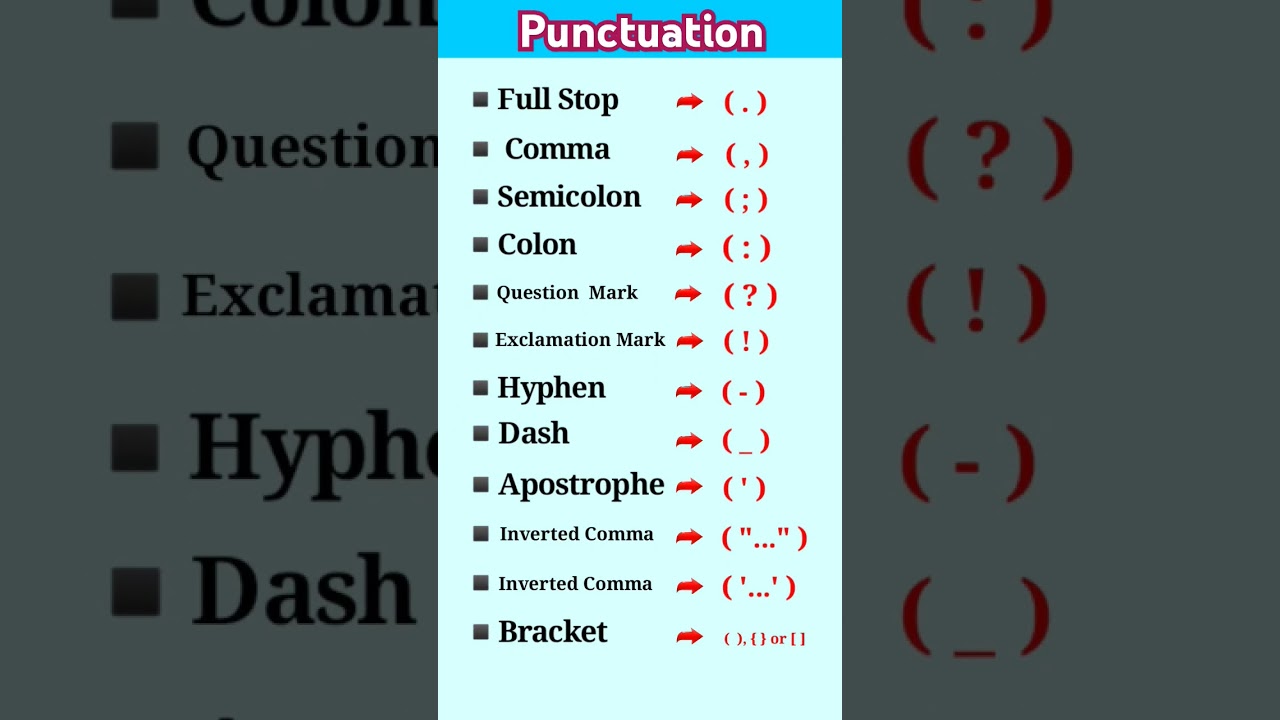 P U N C T U A T I O N  Marks l Punctuation Practice #english #symbol #punctuation #marks