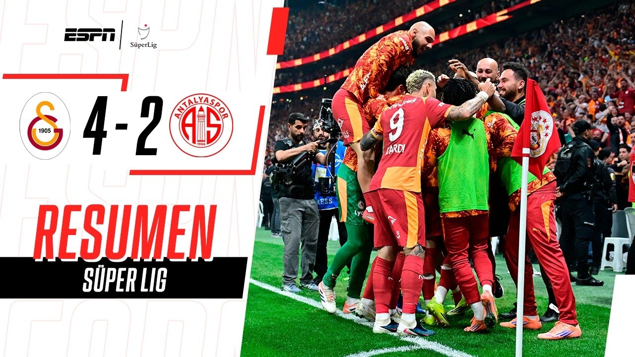 ASISTIÓ ICARDI, DOBLETE DE OSIMHEN Y GALATASARAY CAMPEÓN | Galatasaray 4-2 Antalyaspor | RESUMEN
