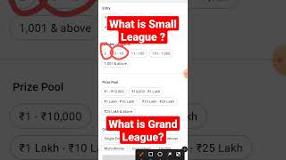 What is SL GL in Dream11? What is Small League? What is Grand League