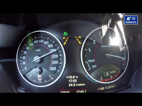 2016 BMW M135i xdrive -  0-100 km/h - 0-62 mph Tachovideo Beschleunigung Acceleration
