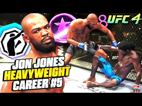 UFC 4 Career Mode #5: Jon Jones First Ranked Heavyweight Opponent! Muay Thai Specialist!