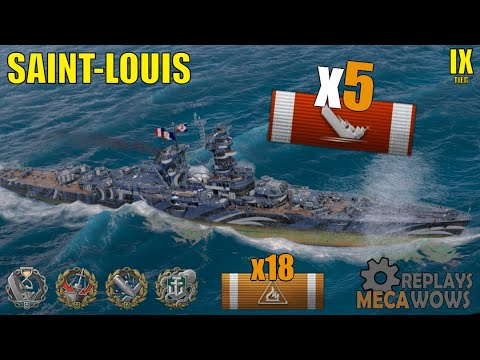 Saint-Louis 5 Kills & 224k Damage | World of Warships Gameplay