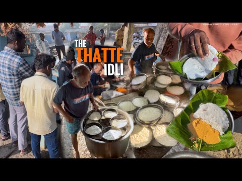 India’s Biggest Idli Only ₹25/- | Spicy Chutney & Thatte Idli @IndianFoodExplorer 