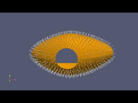 Pinching a hemisphere with hole
