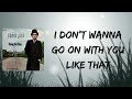 Elton John - I Don’t Wanna Go on with You Like That (Lyrics)