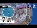 Burgemeester viert lockdown-versoepeling met bungeejump