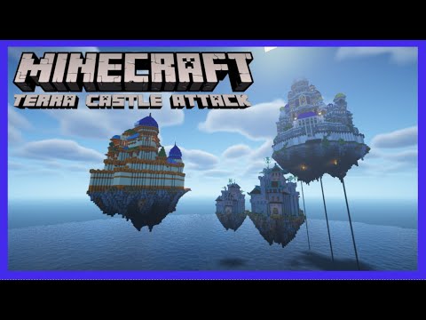 Terra Castle Attack Minecraft Fantasy Floating Castles Creative Music Timelapse Explosive End
