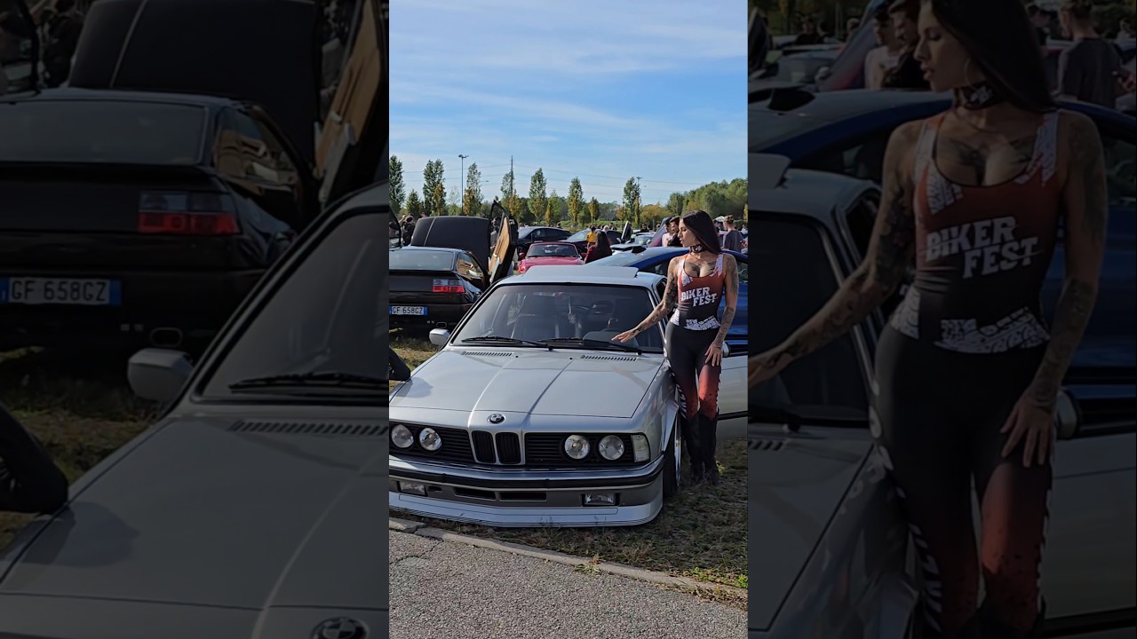 BMW 635 CSI with stunning ladies #bmwpower #tuningcar #modified #looklow #awesomewheels #carshow