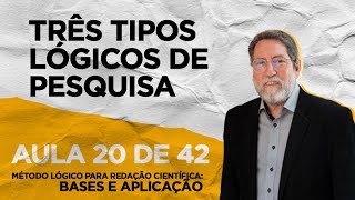 AULA 20 de 42 - TRÊS TIPOS LÓGICOS DE PESQUISA
