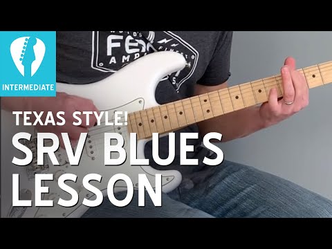 SRV Blues Guitar Lesson with Fender Mustang GTX Tone - Stevie Ray Vaughan style (Intermediate)