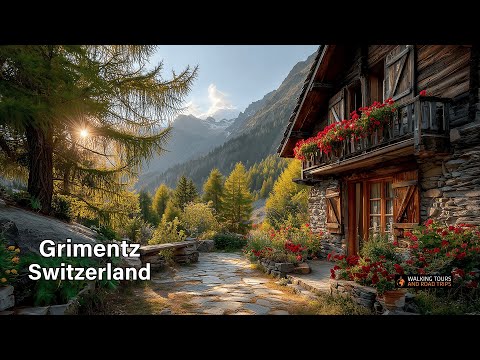 Short Walks | Grimentz Switzerland | Picturesque Swiss Village Walking Tour 4K ASMR