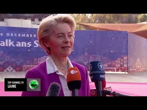 Top Channel/ Von der Leyen në Tiranë: 500 mln euro për energjinë, mbështesim familjet e bizneset!