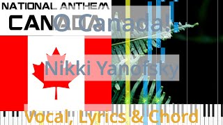 🎹O Canada!, Chord &amp; Lyrics, Nikki Yanofsky, Synthesia Piano