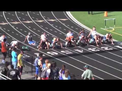 VA 5A Conference 14 Track Championships- 5-22-14- Boys 100M Fast Heat - Dylan C