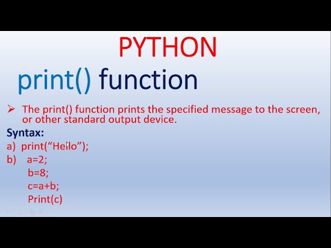 Print Function In Python Or Output Statement In Python In Hindi 07
