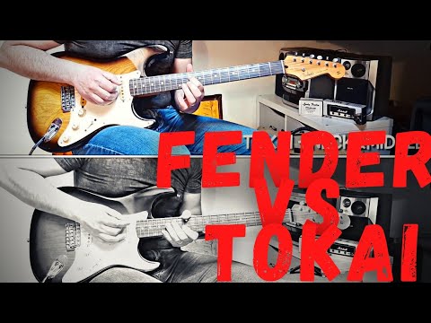 Tone comparison - Fender Stratocaster VS Tokai Springy Sound #tokai #fender #stratocaster