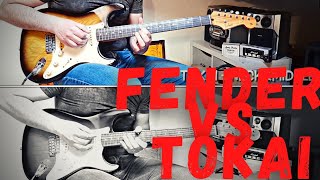 Video thumbnail for Tone comparison - Fender Stratocaster VS Tokai Springy Sound #tokai #fender #stratocaster by Alberto Guitar Lover